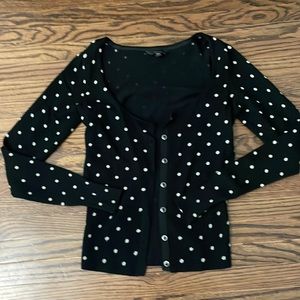 Guess Polka Dot Black and White Cardigan